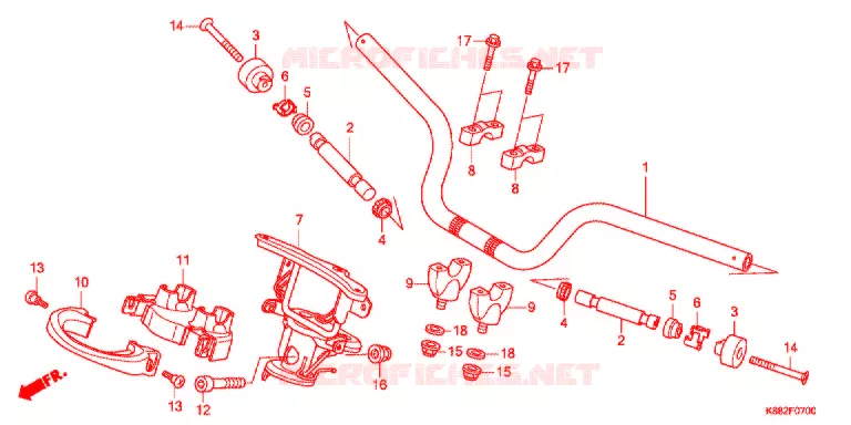 GUIDON Honda MOTO 110 CUB 2020  C110BNL