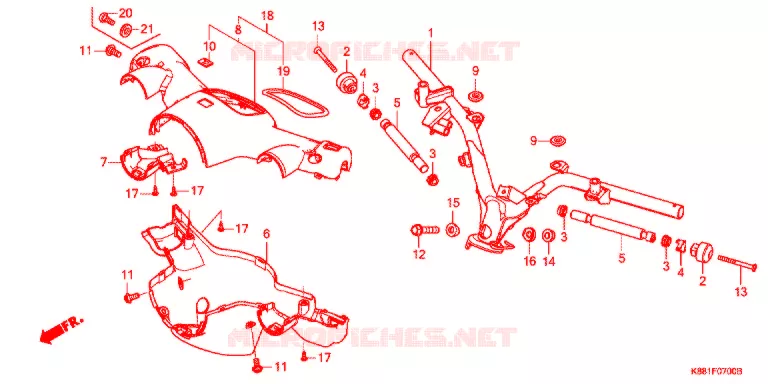 GUIDON - CARENAGE Honda MOTO 110 CUB 2020  C110JL