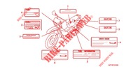 ETIQUETTE DE PRECAUTIONS pour Honda XRM 125 SPOKED WHEELS, REAR BRAKE DRUM de 2011