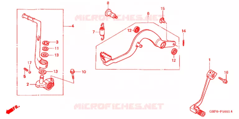 PEDALE Honda MOTO 85 CR 2003  CR85RB3