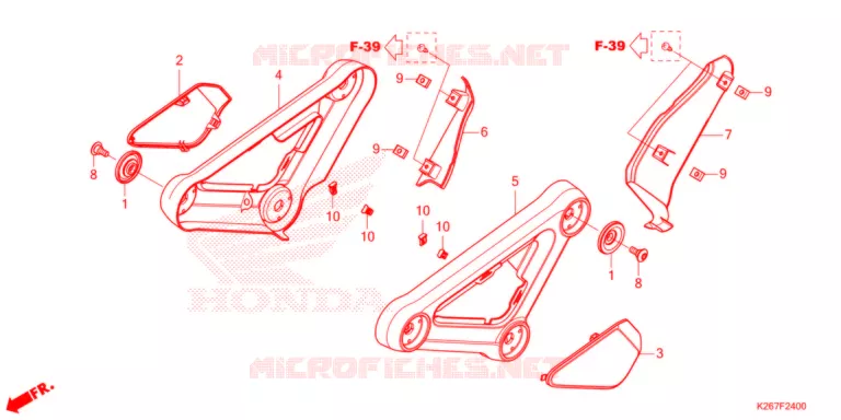 COUVERCLES LATERAUX Honda MOTO 125 MSX 2021  MSX125AM