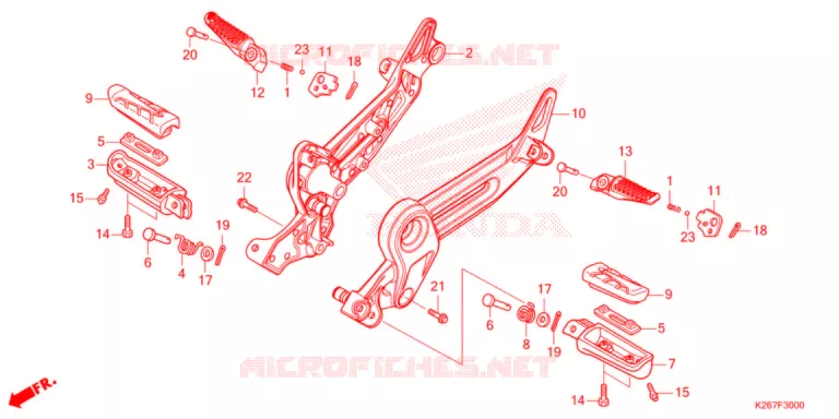 REPOSE PIED Honda MOTO 125 MSX 2021  MSX125AM