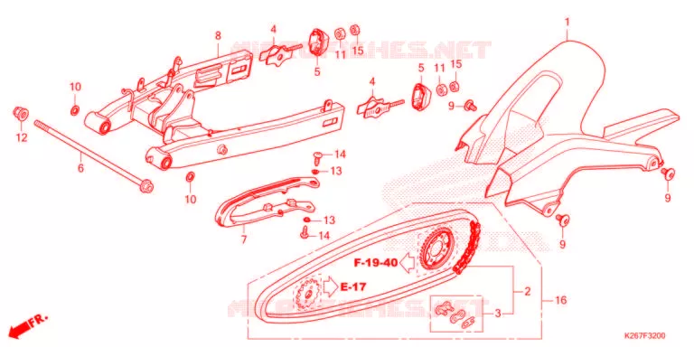 BRAS OSCILLANT Honda MOTO 125 MSX 2021  MSX125AM