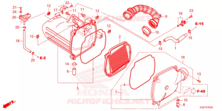 FILTRE A AIR Honda MOTO 125 MSX 2021  MSX125AM