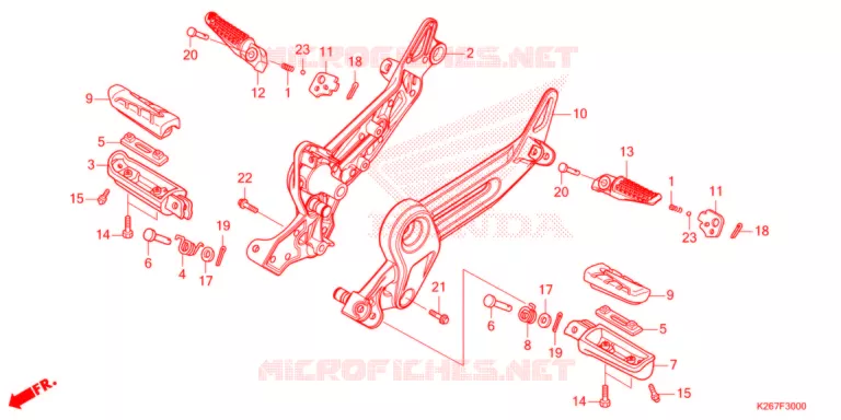 REPOSE PIED Honda MOTO 125 MSX 2022  MSX125AM