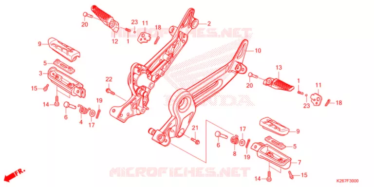 REPOSE PIED Honda MOTO 125 MSX 2022  MSX125M