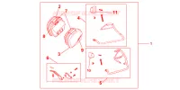 KIT VALISES 35L GLORY RED pour Honda VFR 800 VTEC ABS TWO TONES de 2009