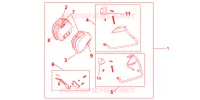 KIT VALISES 35L GLORY RED pour Honda VFR 800 VTEC ABS de 2009