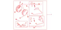KIT VALISES 35L GLORY RED pour Honda VFR 800 VTEC TWO TONES de 2009