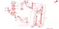 MAITRE CYLINDRE DE FREIN ARRIERE pour Honda VFR 800 VTEC TWO TONES de 2009