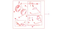 KIT VALISES 35L GLORY RED pour Honda VFR 800 VTEC de 2009