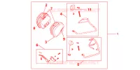 KIT VALISES 35L GLORY RED pour Honda VFR 800 VTEC de 2009