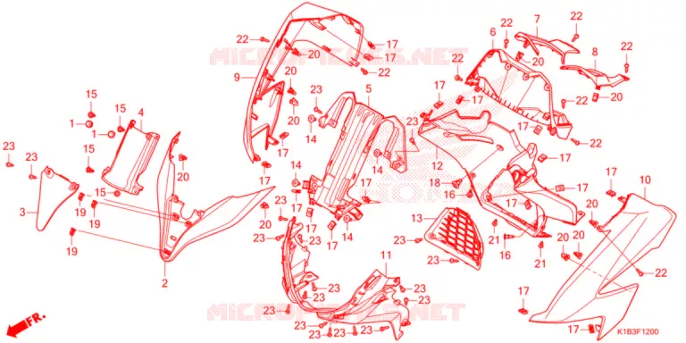 CARENAGE AVANT Honda SCOOTER 350 FORZA 2021  NSS350AM