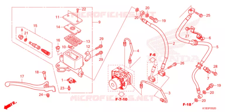 MAITRE CYLINDRE DE FREIN AVANT Honda SCOOTER 350 FORZA 2021  NSS350AM