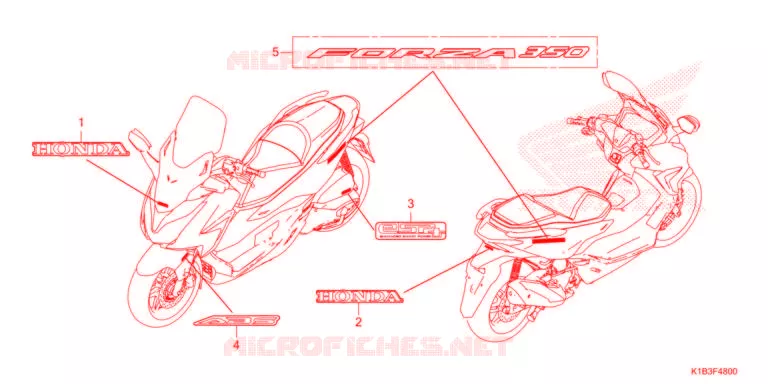 AUTOCOLLANTS Honda SCOOTER 350 FORZA 2021  NSS350AM
