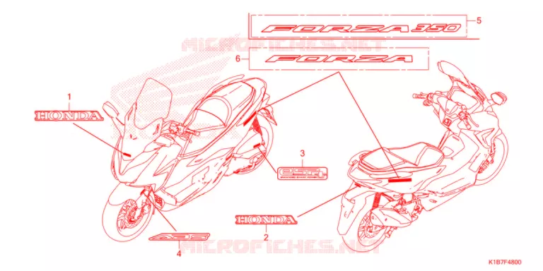 AUTOCOLLANTS Honda SCOOTER 350 FORZA 2021  NSS350AM