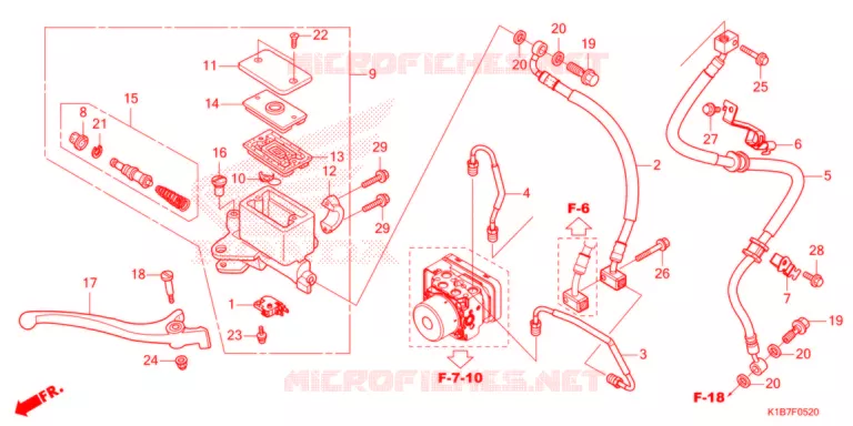 MAITRE CYLINDRE DE FREIN AVANT Honda SCOOTER 350 FORZA 2021  NSS350AM