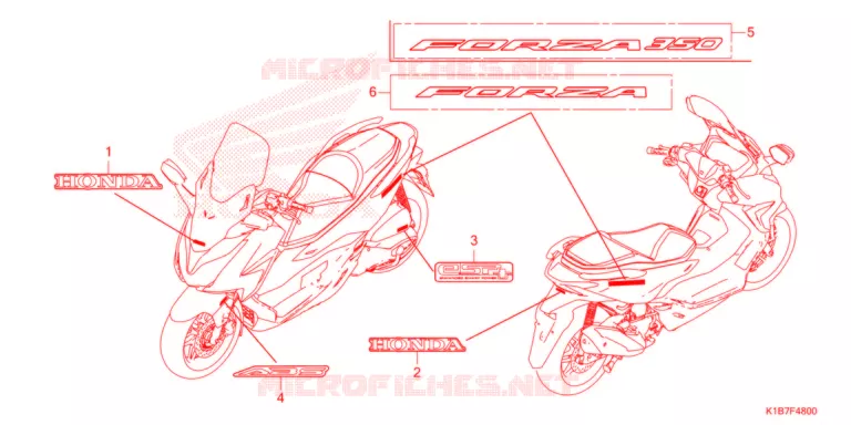 AUTOCOLLANTS Honda SCOOTER 350 FORZA 2021  NSS350AM