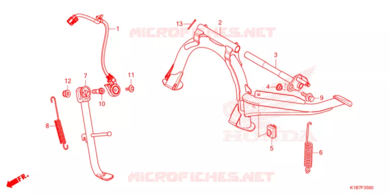 BEQUILLE Honda SCOOTER 350 FORZA 2021  NSS350AM