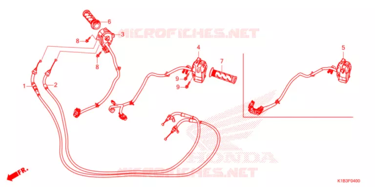COMMODO - LEVIER - CABLE Honda SCOOTER 350 FORZA 2021  NSS350AM