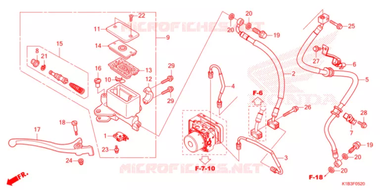 MAITRE CYLINDRE DE FREIN AVANT Honda SCOOTER 350 FORZA 2021  NSS350AM