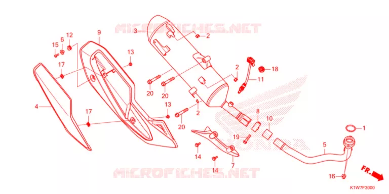 SILENCIEUX D'ECHAPPEMENT Honda SCOOTER 350 SH 2021  SH350AM_2ED
