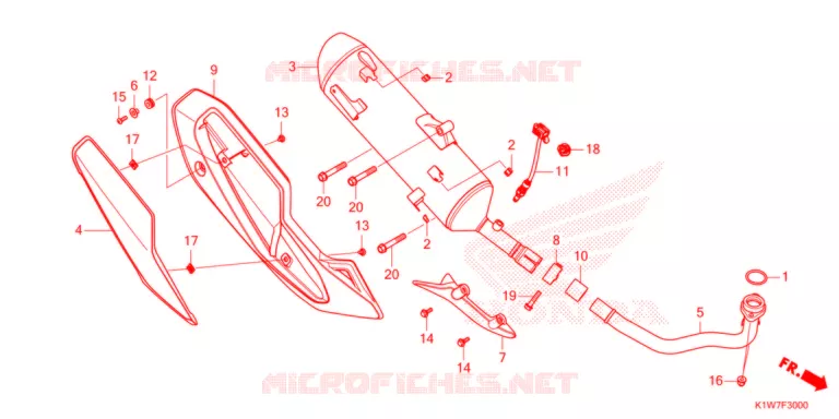SILENCIEUX D'ECHAPPEMENT Honda SCOOTER 350 SH 2021  SH350AM