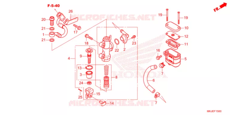 MAITRE CYLINDRE DE FREIN ARRIERE Honda MOTO 1000 CB 2021  CB1000RAM_BE