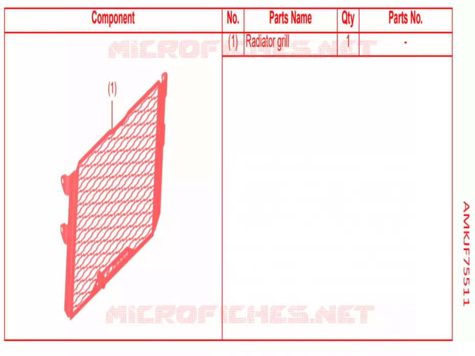 KIT,RADIATOR GRILL Honda MOTO 1000 CB 2021  CB1000RAM