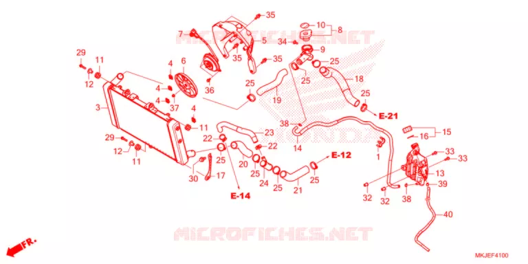 RADIATEUR Honda MOTO 1000 CB 2021  CB1000RAM