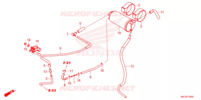SYSTÈME DE RECYCLAGE DES GAZ Honda MOTO 1000 CB 2021  CB1000RAM