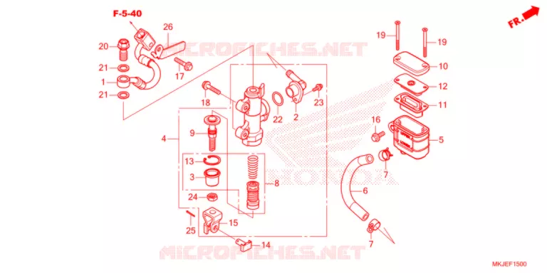 MAITRE CYLINDRE DE FREIN ARRIERE Honda MOTO 1000 CB 2021  CB1000RAM