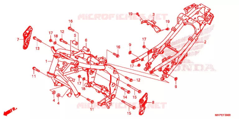 CADRE Honda MOTO 500 CB 2021  CB500FAM