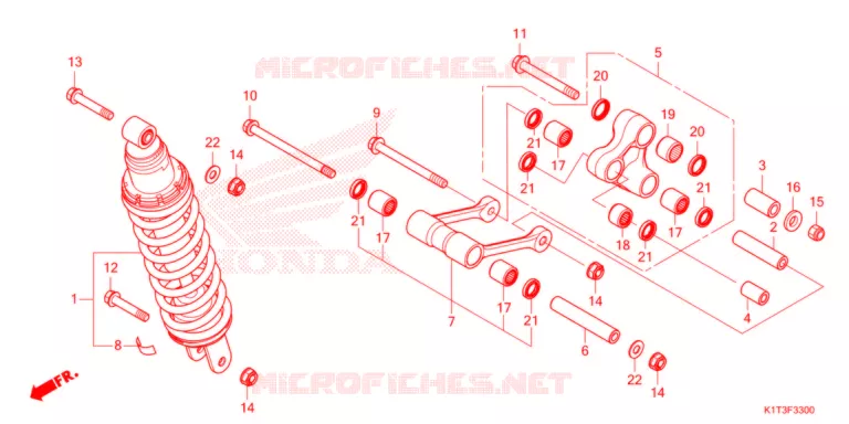AMORTISSEUR ARRIERE Honda MOTO 300 CRF 2021  CRF300LRAM