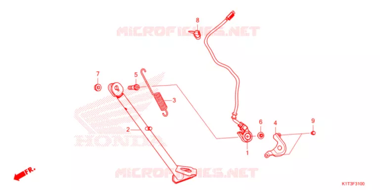 BEQUILLE LATERALE Honda MOTO 300 CRF 2021  CRF300LRAM