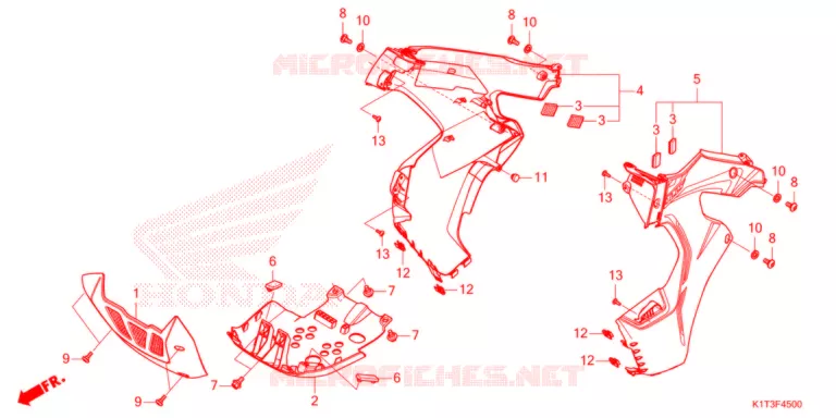 CARENAGES LATERAUX AVANT Honda MOTO 300 CRF 2021  CRF300LRAM