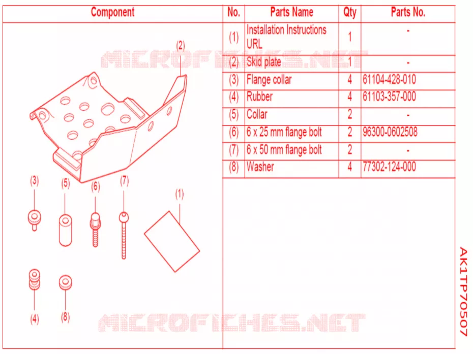 KIT,SKID PLATE Honda MOTO 300 CRF 2021  CRF300LRAM
