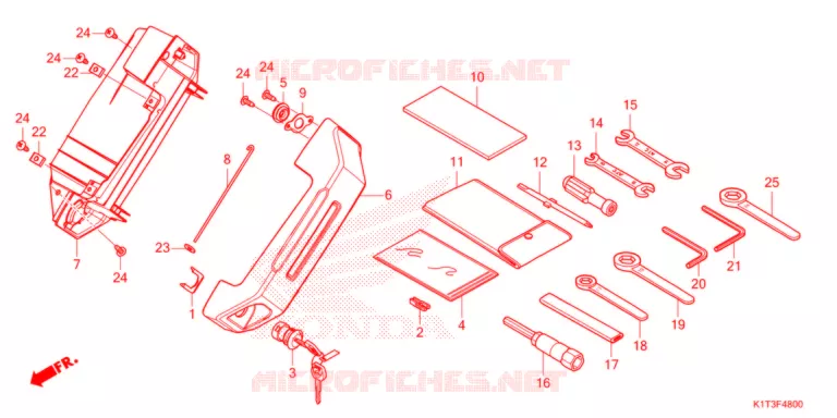 OUTILS - BOITE A OUTILS Honda MOTO 300 CRF 2022  CRF300LRAM