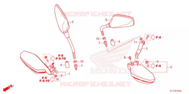 RETROVISEUR - PROTEGE MAIN Honda MOTO 300 CRF 2021  CRF300LRAM