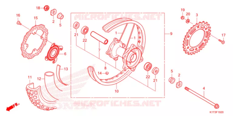 ROUE ARRIERE Honda MOTO 300 CRF 2021  CRF300LRAM