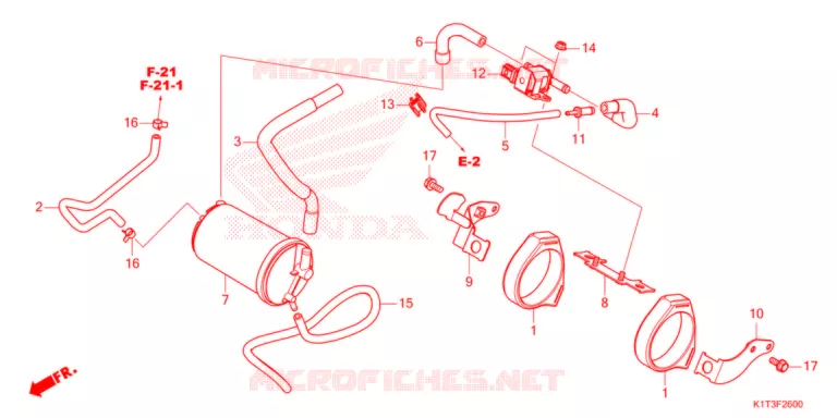 SYSTÈME DE RECYCLAGE DES GAZ Honda MOTO 300 CRF 2021  CRF300LRAM