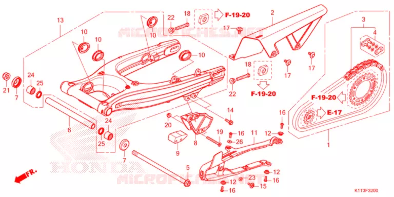 BRAS OSCILLANT Honda MOTO 300 CRF 2021  CRF300LRAM