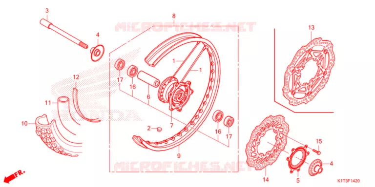 ROUE AVANT Honda MOTO 300 CRF 2021  CRF300LRAM