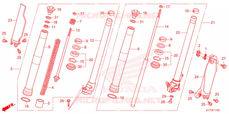 FOURCHE Honda MOTO 300 CRF 2021  CRF300LRAM