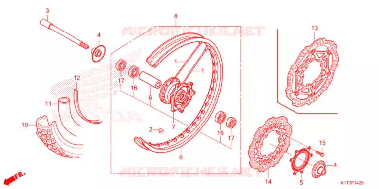 ROUE AVANT Honda MOTO 300 CRF 2021  CRF300LRAM