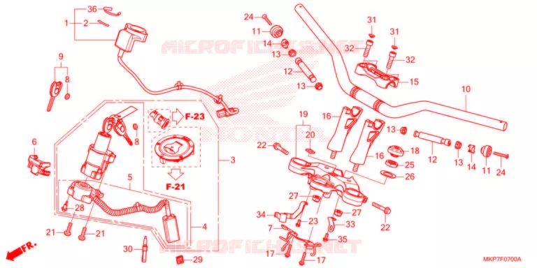 GUIDON - TE DE FOURCHE Honda MOTO 500 CB 2021  CB500XAM