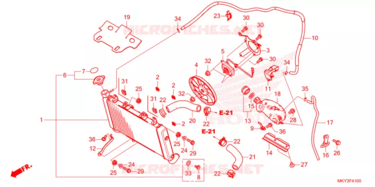 RADIATEUR Honda MOTO 650 CB 2021  CB650RAM