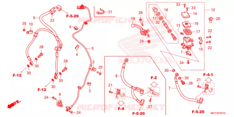 MAITRE CYLINDRE DE FREIN AVANT Honda MOTO 650 CB 2021  CB650RAM
