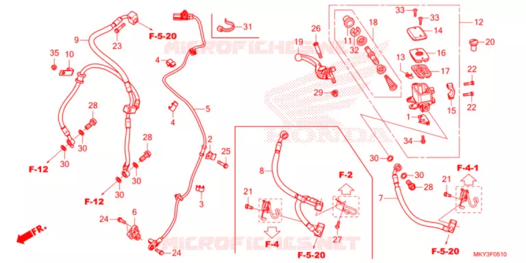 MAITRE CYLINDRE DE FREIN AVANT Honda MOTO 650 CB 2021  CB650RAM
