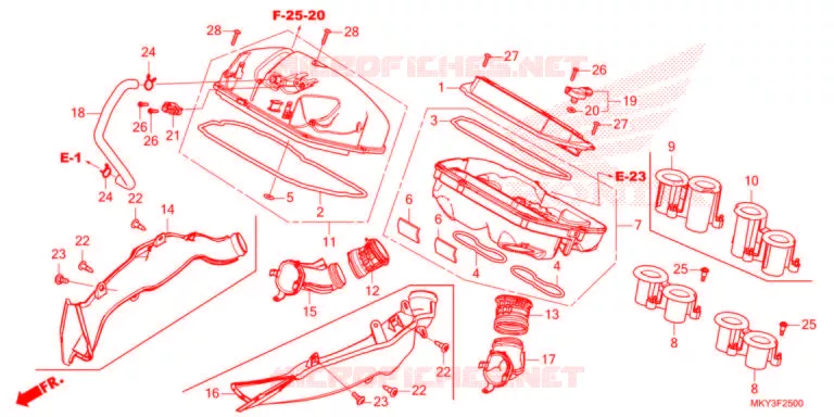 FILTRE A AIR Honda MOTO 650 CB 2021  CB650RAM